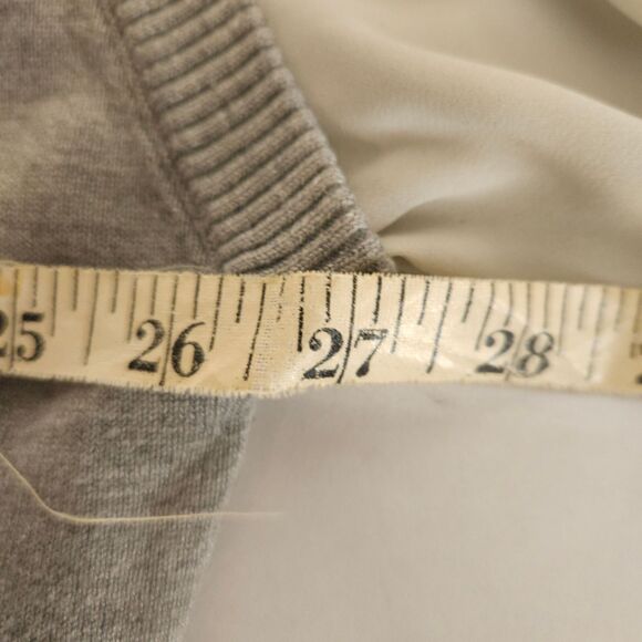 Adrianna Papell Women’s 1X Gray V-neck Layered Sweater Vest And Blouse - Picture 5 of 7